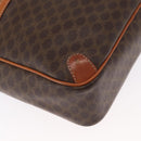 CELINE Macadam Canvas Shoulder Bag PVC Leather Brown Gold Auth ka1499-11