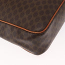 CELINE Macadam Canvas Shoulder Bag PVC Leather Brown Gold Auth ka1499-13