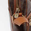 CELINE Macadam Canvas Shoulder Bag PVC Leather Brown Gold Auth ka1499-15