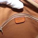 CELINE Macadam Canvas Shoulder Bag PVC Leather Brown Gold Auth ka1499-16