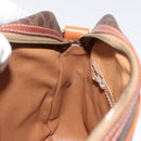 CELINE Macadam Canvas Shoulder Bag PVC Leather Brown Gold Auth ka1499-19