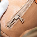 CELINE Macadam Canvas Shoulder Bag PVC Leather Brown Gold Auth ka1499-21