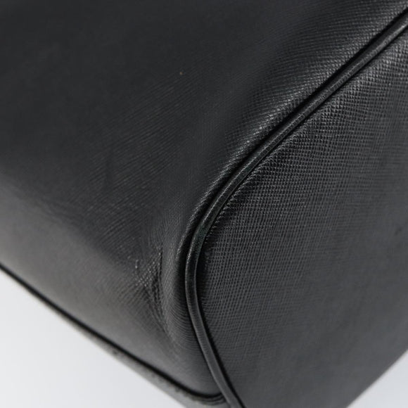 Salvatore Ferragamo Hand Bag Leather Gold Black Auth ka150