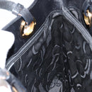 Salvatore Ferragamo Hand Bag Leather Gold Black Auth ka150-17