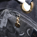 Salvatore Ferragamo Hand Bag Leather Gold Black Auth ka150-19