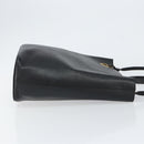 Salvatore Ferragamo Hand Bag Leather Gold Black Auth ka150-3