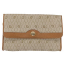 Christian Dior Honeycomb Canvas Shoulder Bag PVC Beige Gold Auth ka1500-2