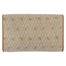 Christian Dior Honeycomb Canvas Shoulder Bag PVC Beige Gold Auth ka1500-3