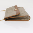 Christian Dior Honeycomb Canvas Shoulder Bag PVC Beige Gold Auth ka1500-5