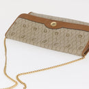 Christian Dior Honeycomb Canvas Shoulder Bag PVC Beige Gold Auth ka1500-6