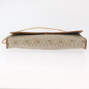 Christian Dior Honeycomb Canvas Shoulder Bag PVC Beige Gold Auth ka1500-9