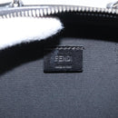 FENDI Travel Mini bag Hand Bag Leather 2way Black Silver Auth ka1501M-21