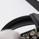 FENDI Travel Mini bag Hand Bag Leather 2way Black Silver Auth ka1501M-8