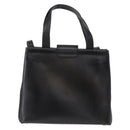 Salvatore Ferragamo Vala Hand Bag Leather 2way Black Gold Auth ka1503-3
