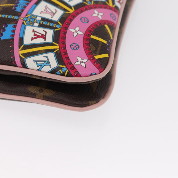 LOUIS VUITTON Monogram Vivienne Pochette Double Zip Bag M69744 LV Auth ka1506SAM