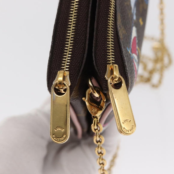 LOUIS VUITTON Monogram Vivienne Pochette Double Zip Bag M69744 LV Auth ka1506SAM