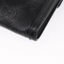 GUCCI GG Emboss Shoulder Bag Black Silver 625782 Auth ka1507-9