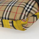 BURBERRY Nova Check Body Bag Canvas Beige Gelb Auth ka1508M-15