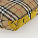 BURBERRY Nova Check Body Bag Canvas Beige Gelb Auth ka1508M-16