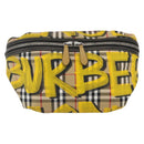 BURBERRY Nova Check Body Bag Canvas Beige Gelb Auth ka1508M-13