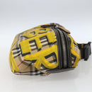 BURBERRY Nova Check Body Bag Canvas Beige Gelb Auth ka1508M-4