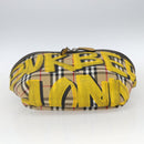 BURBERRY Nova Check Body Bag Canvas Beige Gelb Auth ka1508M-5