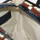 BALLY Hand Bag Canvas Gold Brown Auth ka1509-17