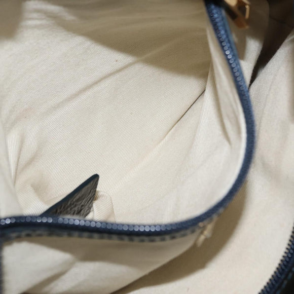 BALLY Hand Bag Canvas Gold Brown Auth ka1509