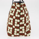 BALLY Hand Bag Canvas Gold Brown Auth ka1509-4