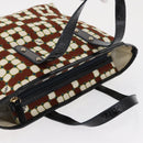 BALLY Hand Bag Canvas Gold Brown Auth ka1509-6