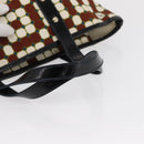 BALLY Hand Bag Canvas Gold Brown Auth ka1509-7