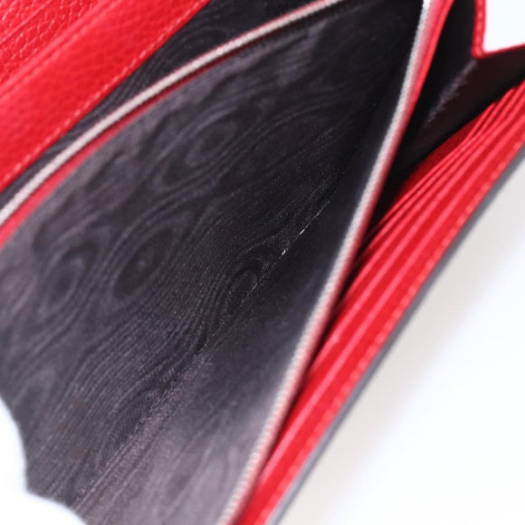 GUCCI Dionysus Chain Wallet Leather Red 401231 Auth ka1510M