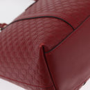 GUCCI Micro GG Canvas Handtasche Leder Rot Gold 449656 Auth ka1512-8