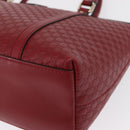 GUCCI Micro GG Canvas Handtasche Leder Rot Gold 449656 Auth ka1512-15
