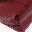 GUCCI Micro GG Canvas Handtasche Leder Rot Gold 449656 Auth ka1512-16