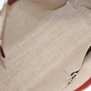 GUCCI Micro GG Canvas Handtasche Leder Rot Gold 449656 Auth ka1512-10