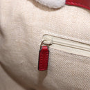 GUCCI Micro GG Canvas Handtasche Leder Rot Gold 449656 Auth ka1512-22