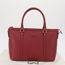 GUCCI Micro GG Canvas Handtasche Leder Rot Gold 449656 Auth ka1512-12