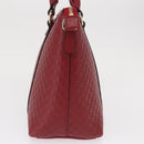GUCCI Micro GG Canvas Handtasche Leder Rot Gold 449656 Auth ka1512-3