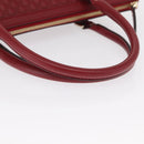 GUCCI Micro GG Canvas Handtasche Leder Rot Gold 449656 Auth ka1512-7