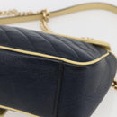 GUCCI GG Marmont Chain Shoulder Bag Leather Red Gold 443497 Auth ka1515SAM-15