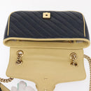 GUCCI GG Marmont Chain Shoulder Bag Leather Red Gold 443497 Auth ka1515SAM-9