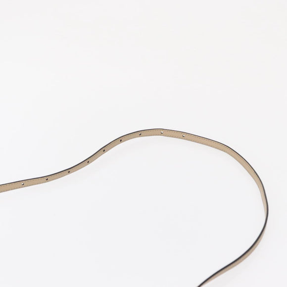 FENDI Mini Peek A Boo Hand Bag Leather 2way Beige Silver Auth ka1516M