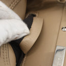 FENDI Mini Peek A Boo Hand Bag Leather 2way Beige Silver Auth ka1516M-12