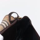 Burberrys Nova Check Shoulder Bag Canvas Beige Gold Auth ka152-20