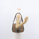 Burberrys Nova Check Shoulder Bag Canvas Beige Gold Auth ka152-23