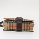 Burberrys Nova Check Shoulder Bag Canvas Beige Gold Auth ka152-5