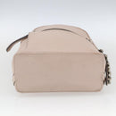 FENDI By The Way Rucksack Leder Beige Silber Auth ka1520M-5