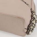 FENDI By The Way Rucksack Leder Beige Silber Auth ka1520M-15