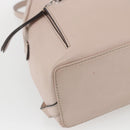 FENDI By The Way Rucksack Leder Beige Silber Auth ka1520M-16